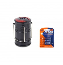 Кемпінговий ліхтар Superfire T56 з потужністю 5 Вт + Батарейка PKCELL Ultra Alkaline AAA LR03 1.5V, 4шт./блістер