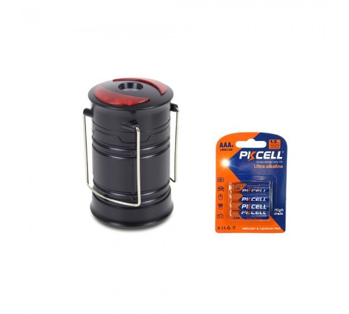 Кемпінговий ліхтар Superfire T56 з потужністю 5 Вт + Батарейка PKCELL Ultra Alkaline AAA LR03 1.5V, 4шт./блістер Кемпінговий ліхтар Superfire T56 з потужністю 5 Вт + Батарейка PKCELL Ultra Alkaline AAA LR03 1.5V, 4шт./блістер