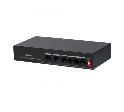 Некерований PoE-коммутатор Dahua PFS3006-4ET-36 з 4 портами PoE Некерований PoE-коммутатор Dahua PFS3006-4ET-36 з 4 портами PoE