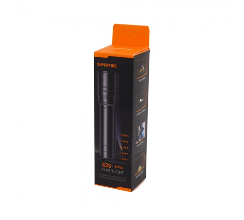 Ручний ліхтарик SUPERFIRE S33-C, що перезаряджається, з потужністю 5 Вт Ручний ліхтарик SUPERFIRE S33-C, що перезаряджається, з потужністю 5 Вт