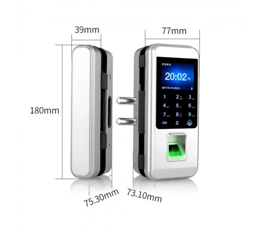Смарт-замок Lock300 біометричний для скляних та металопластикових дверей Смарт-замок Lock300 біометричний для скляних та металопластикових дверей