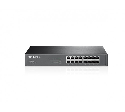 Комутатор TP-LINK TL-SG1016D 16xGE некерований 13" 1U Комутатор TP-LINK TL-SG1016D 16xGE некерований 13" 1U