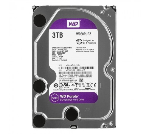 Жорсткий диск 3TB Western Digital WD30PURZ для відеоспостереження Жорсткий диск 3TB Western Digital WD30PURZ для відеоспостереження