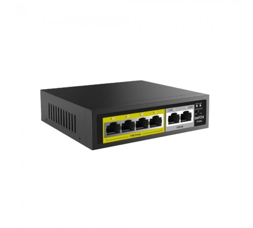 Некерований 6-портовий PoE комутатор Netis P106C з 4 портами PoE Некерований 6-портовий PoE комутатор Netis P106C з 4 портами PoE
