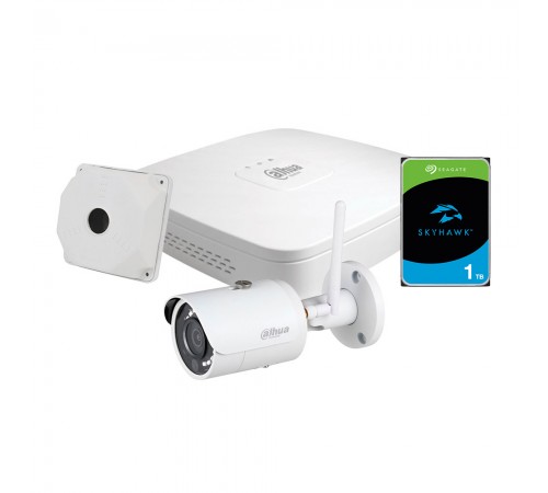 Комплект відеоспостереження WiFi kit 1cam: 1 відеореєстратор, 1 жорсткий диск, 1 Wi-Fi-відеокамера 4 Мп та 1 кронштейн Комплект відеоспостереження WiFi kit 1cam: 1 відеореєстратор, 1 жорсткий диск, 1 Wi-Fi-відеокамера 4 Мп та 1 кронштейн