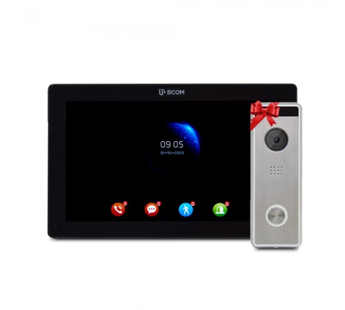 Відеодомофон 10" BCOM BD-1070FHD Black + Відеопанель Tantos Triniti FHD Відеодомофон 10" BCOM BD-1070FHD Black + Відеопанель Tantos Triniti FHD