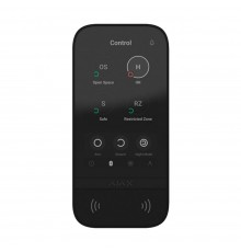 Клавіатура Ajax KeyPad TouchScreen black бездротова з сенсорним екраном