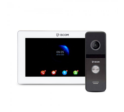 Комплект відеодомофона BCOM BD-770FHD/T White Kit: відеодомофон 7" з детектором руху і підтримкою Tuya Smart і відеопанель Комплект відеодомофона BCOM BD-770FHD/T White Kit: відеодомофон 7" з детектором руху і підтримкою Tuya Smart і відеопанель