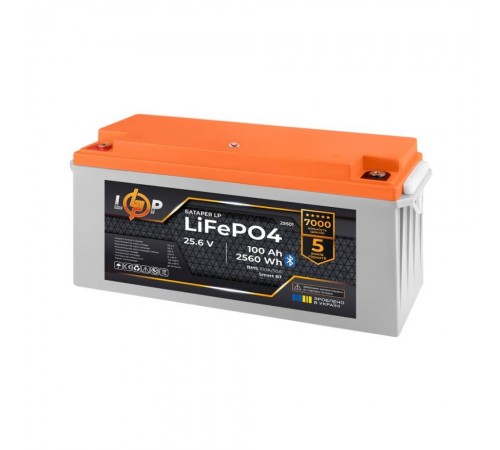 Акумулятор Logicpower LP LiFePO4 25,6V - 100 Ah (2560Wh) (BMS 100A/50А) пластик Smart BT Акумулятор Logicpower LP LiFePO4 25,6V - 100 Ah (2560Wh) (BMS 100A/50А) пластик Smart BT