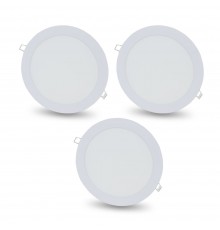 Комплект із 3-х світильників світлодіодних LIGHTWELL LW-R-RCD-12 12 W коло, вбудований