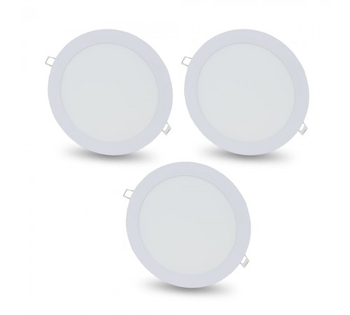 Комплект із 3-х світильників світлодіодних LIGHTWELL LW-R-RCD-12 12 W коло, вбудований Комплект із 3-х світильників світлодіодних LIGHTWELL LW-R-RCD-12 12 W коло, вбудований