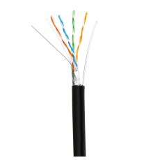 Кабель звита пара GoldMine GM FTP 4*2*0.5-CU PVC-PE MT кат.5 (FTP мідь зовнішній з несучим тросом) бухта 305м