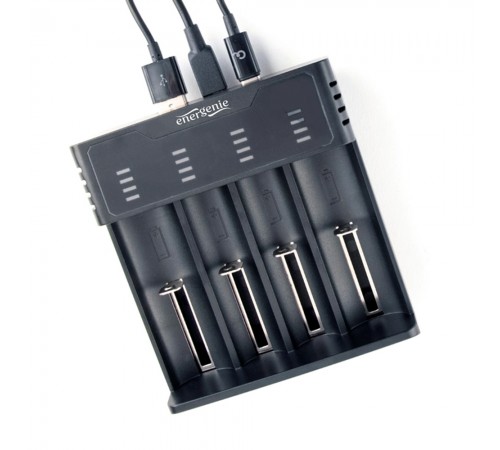 Зарядний пристрій EnerGenie BC-USB-02 для акумуляторів Ni-MH + Li-ion Зарядний пристрій EnerGenie BC-USB-02 для акумуляторів Ni-MH + Li-ion