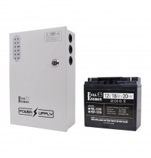 Комплект блок безперебійного живлення Full Energy BBG-1210/8 + акумулятор 12В 18А·год Full Energy FEP-1218