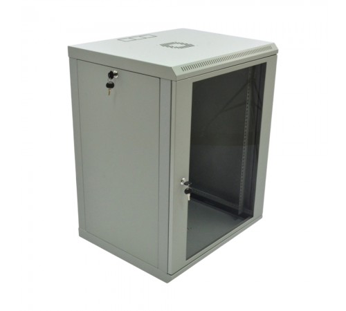 Шафа серверна SteelNet 15U 600 x 500 для мережевого обладнання (скло, сірий) Шафа серверна SteelNet 15U 600 x 500 для мережевого обладнання (скло, сірий)