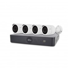 IP комплект відеоспостереження з 4 камерами ZKTeco KIT-8504NER-4P/4-BS855L11B