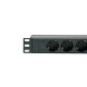 Мережевий фільтр Kingda KD-GER(16)N1009WKPB19A-C14 9 розеток 19"