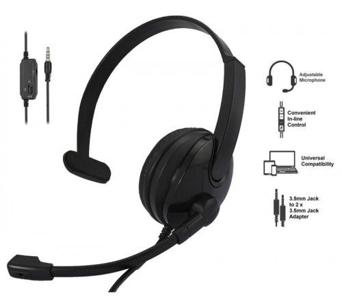 Гарнітура 2E CH12 Mono On-Ear 3.5mm / 2*3.5mm Гарнітура 2E CH12 Mono On-Ear 3.5mm / 2*3.5mm