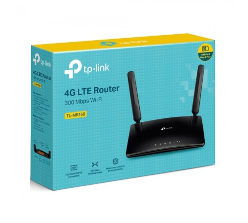 Маршрутизатор TP-Link TL-MR150 N300 4G LTE Wi-Fi Маршрутизатор TP-Link TL-MR150 N300 4G LTE Wi-Fi