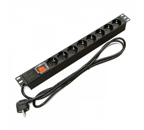 Мережевий фільтр Kingda (KD-GER(16)N1008WKPDY30W19A) чорний, 8 розеток з вимикачем, довжина кабелю 1.8 м Мережевий фільтр Kingda (KD-GER(16)N1008WKPDY30W19A) чорний, 8 розеток з вимикачем, довжина кабелю 1.8 м