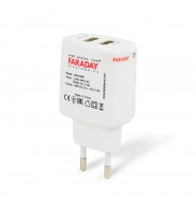 Блок живлення Faraday Electronics 18W/OEM з 2 USB виходами 5V/1A+2.4A