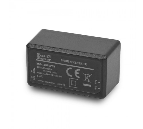 Блок живлення Full Energy BGP-1208UPCB 12 В / 0.85 А на друковану плату Блок живлення Full Energy BGP-1208UPCB 12 В / 0.85 А на друковану плату