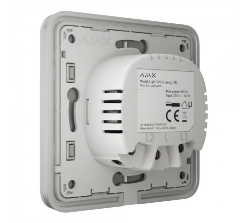 Вимикач Ajax LightSwitch 2-gang White двоклавішний Вимикач Ajax LightSwitch 2-gang White двоклавішний