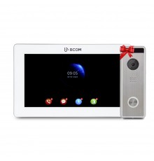 Відеодомофон 7" BCOM BD-770FHD White + Відеопанель Tantos Triniti FHD