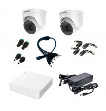 Комплект відеоспостереження Hikvision на 2 відеокамери 5Мп внутрішній аналоговий