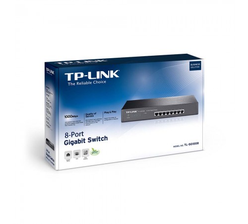 Комутатор TP-Link TL-SG1008 8-портовий гігабітний некерований