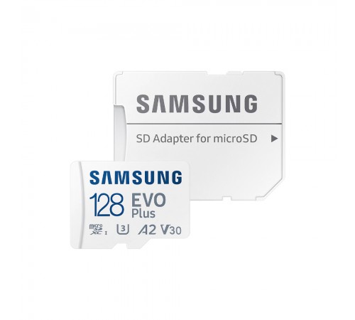 Карта пам'яті Samsung Evo Plus microSDXC 128GB UHS-I U3 V30 A2 + SD адаптер (MB-MC128SA/EU) Карта пам'яті Samsung Evo Plus microSDXC 128GB UHS-I U3 V30 A2 + SD адаптер (MB-MC128SA/EU)