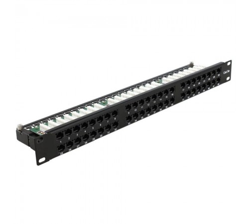 Патч-панель Hypernet 48 портів UTP кат.5е 19" PP-KUTP48-1U з утримувачем кабелю Патч-панель Hypernet 48 портів UTP кат.5е 19" PP-KUTP48-1U з утримувачем кабелю