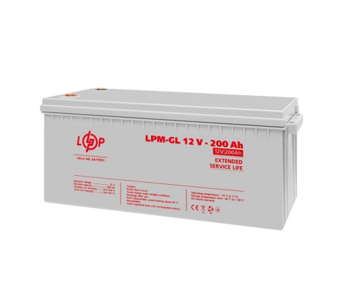 Акумулятор гелевий LogicPower 12В 200А·год (LPM-GL 12V - 200 Ah) GEL Акумулятор гелевий LogicPower 12В 200А·год (LPM-GL 12V - 200 Ah) GEL