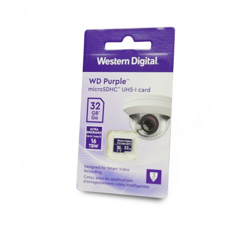 Карта пам'яті Western Digital MICRO SDXC 32GB UHS-I WDD032G1P0C WDC спеціалізована для відеоспостереження Карта пам'яті Western Digital MICRO SDXC 32GB UHS-I WDD032G1P0C WDC спеціалізована для відеоспостереження