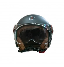 Мотошолом відкритий Beon B-110B CIRCLE MATT TITAN/BLACK (матовий титан/чорний), розмір L