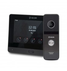 Комплект Wi-Fi відеодомофонa 7" BCOM BD-760FHD/T Black з підтримкою Tuya Smart + BT-400FHD Black