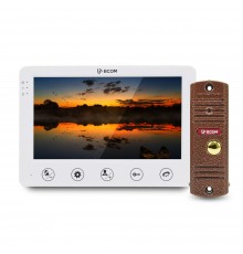Комплект відеодомофона BCOM BD-710C Kit: відеодомофон 7" white та відеопанель copper