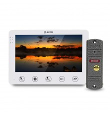 Комплект відеодомофона BCOM BD-710S Kit: відеодомофон 7" white та відеопанель silver