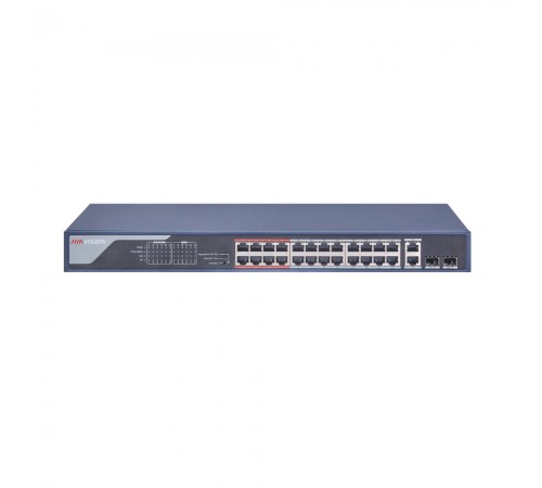 Некерований PoE-комутатор Hikvision DS-3E0326P-E(B) з 24 портами PoE Некерований PoE-комутатор Hikvision DS-3E0326P-E(B) з 24 портами PoE