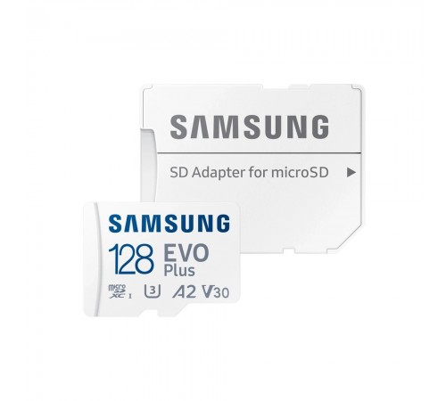 Карта пам'яті Samsung Evo Plus microSDXC 128GB UHS-I U3 V30 A2 + SD адаптер (MB-MC128KA/EU) Карта пам'яті Samsung Evo Plus microSDXC 128GB UHS-I U3 V30 A2 + SD адаптер (MB-MC128KA/EU)