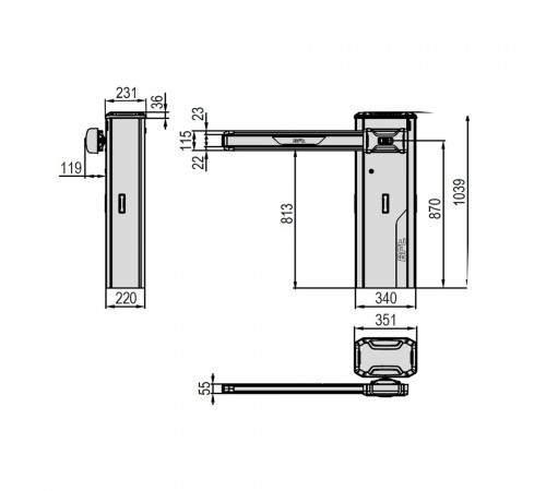 Автоматичний шлагбаум BFT GIOTTO BT B ULTRA 36 KIT зі стрілою 5 м