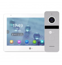 Комплект Neolight MEZZO Hybrid HD KIT Silver: гібридний відеодомофон 10.1" з Wi-Fi та 2 Мп відеопанель