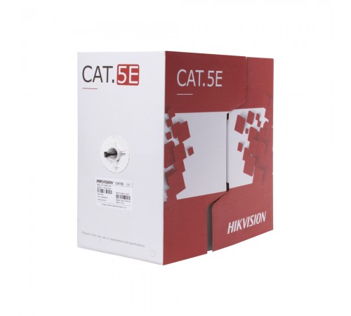 Кабель вита пара UTP CAT 5E Hikvision DS-1LN5EO-UU/E (бухта 305м) Кабель вита пара UTP CAT 5E Hikvision DS-1LN5EO-UU/E (бухта 305м)