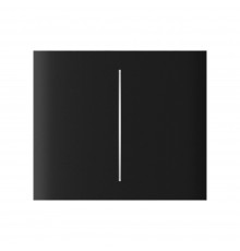 Кнопка Ajax CenterButton (2-gang) vertical black для двоклавішного вимикача