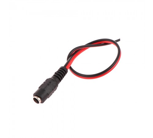 Роз'єм живлення (мама, female) Power jack 2.1*5.5mm з дротом 20 см Роз'єм живлення (мама, female) Power jack 2.1*5.5mm з дротом 20 см
