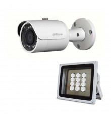 Комплект: IP-відеокамера 4 Мп Dahua DH-IPC-HFW1431SP-S4 (2.8 мм) + ІЧ-прожектор Lightwell LW12-140IR45-220