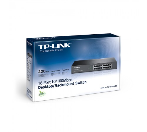 Комутатор TP-Link TL-SF1016DS 16-портовий некерований Комутатор TP-Link TL-SF1016DS 16-портовий некерований