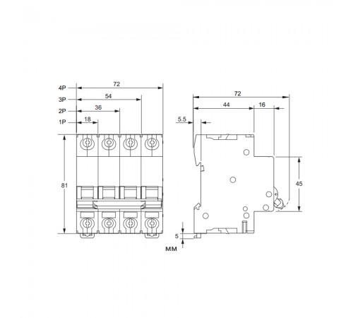 Автоматичний вимикач RESI9 6kA 3P 3P 63А C Schneider Electric