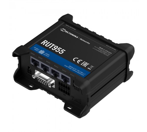Бездротовий маршрутизатор Teltonika RUT955 N300, 1xFE WAN, 3xFE LAN, 2xSIM, 4G/LTE.Cat4 (RUT955T033B0) Бездротовий маршрутизатор Teltonika RUT955 N300, 1xFE WAN, 3xFE LAN, 2xSIM, 4G/LTE.Cat4 (RUT955T033B0)