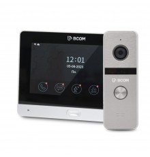 Комплект Wi-Fi відеодомофонa 7" BCOM BD-760FHD/T Silver з підтримкою Tuya Smart + BT-400FHD Silver